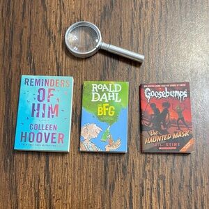 “5/$20” Toy Mini Brands Books three collectible mini books with magnifying glass